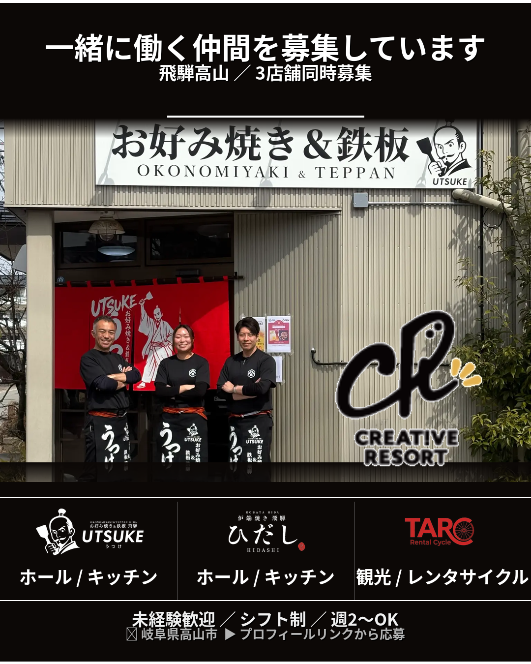 飛騨高山 UTSUKE店舗 スタッフ